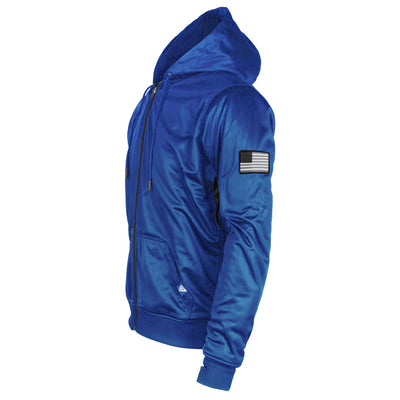 Ultra Protective Hoodie with Pads - Blue Solid