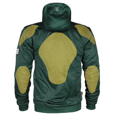 Ultra Protective Hoodie with Pads - Green Solid