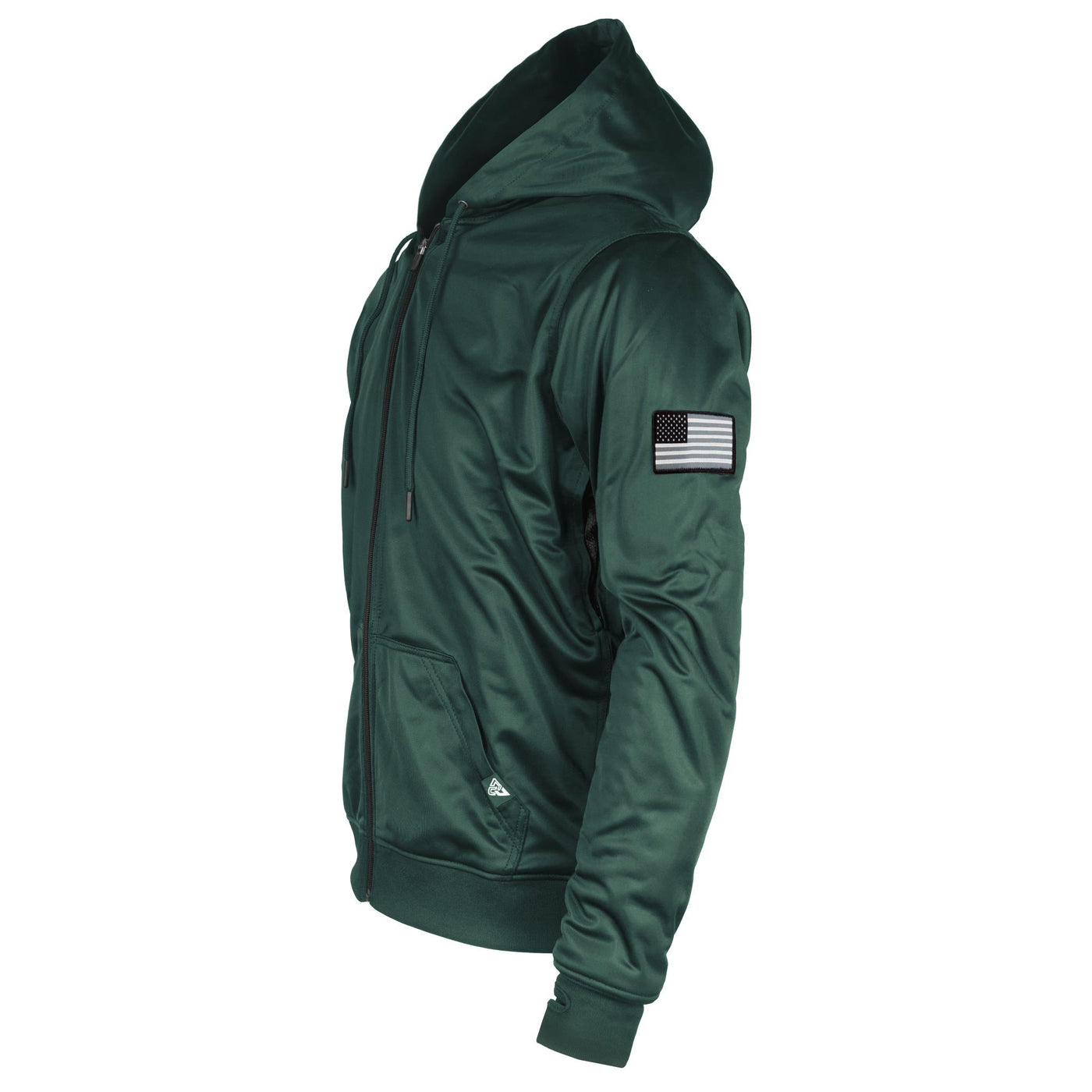 Ultra Protective Hoodie with Pads - Green Solid