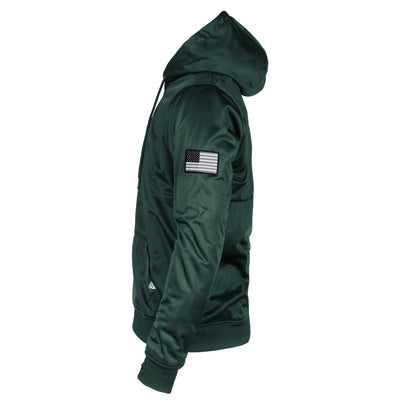 Ultra Protective Hoodie with Pads - Green Solid