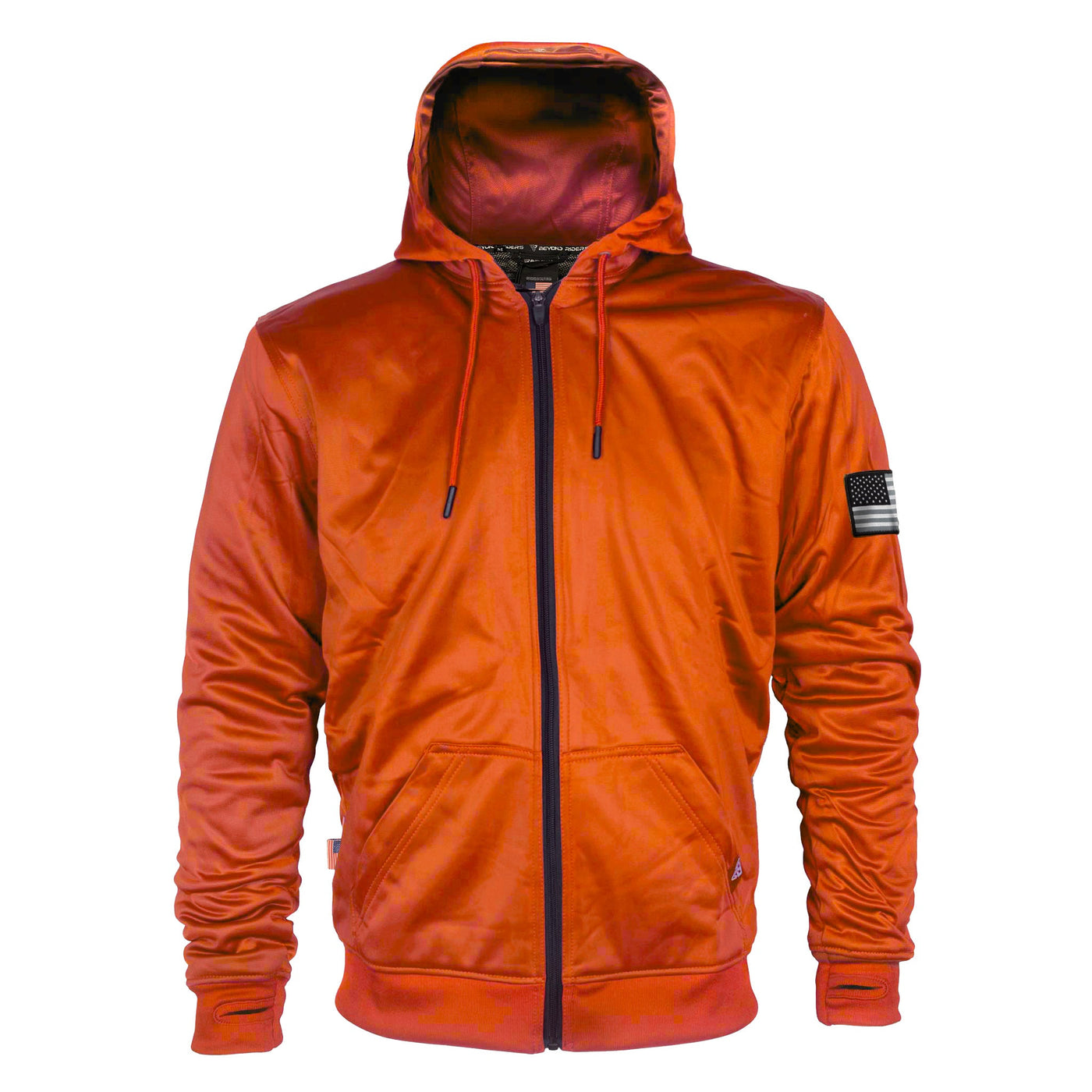 Ultra Protective Hoodie with Pads - Orange Solid