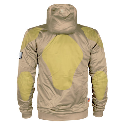 Ultra Protective Hoodie with Pads - Khaki Solid