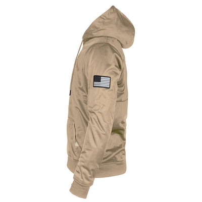 Ultra Protective Hoodie with Pads - Khaki Solid