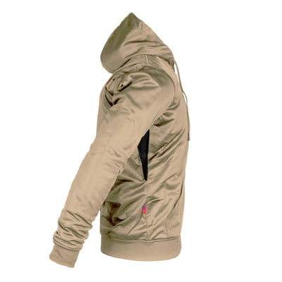 Ultra Protective Hoodie with Pads - Khaki Solid