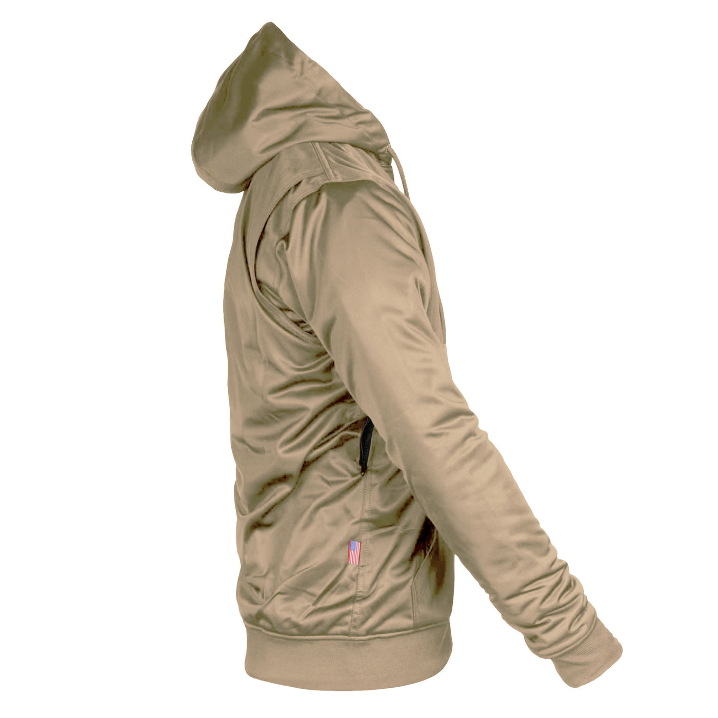 Ultra Protective Hoodie with Pads - Khaki Solid