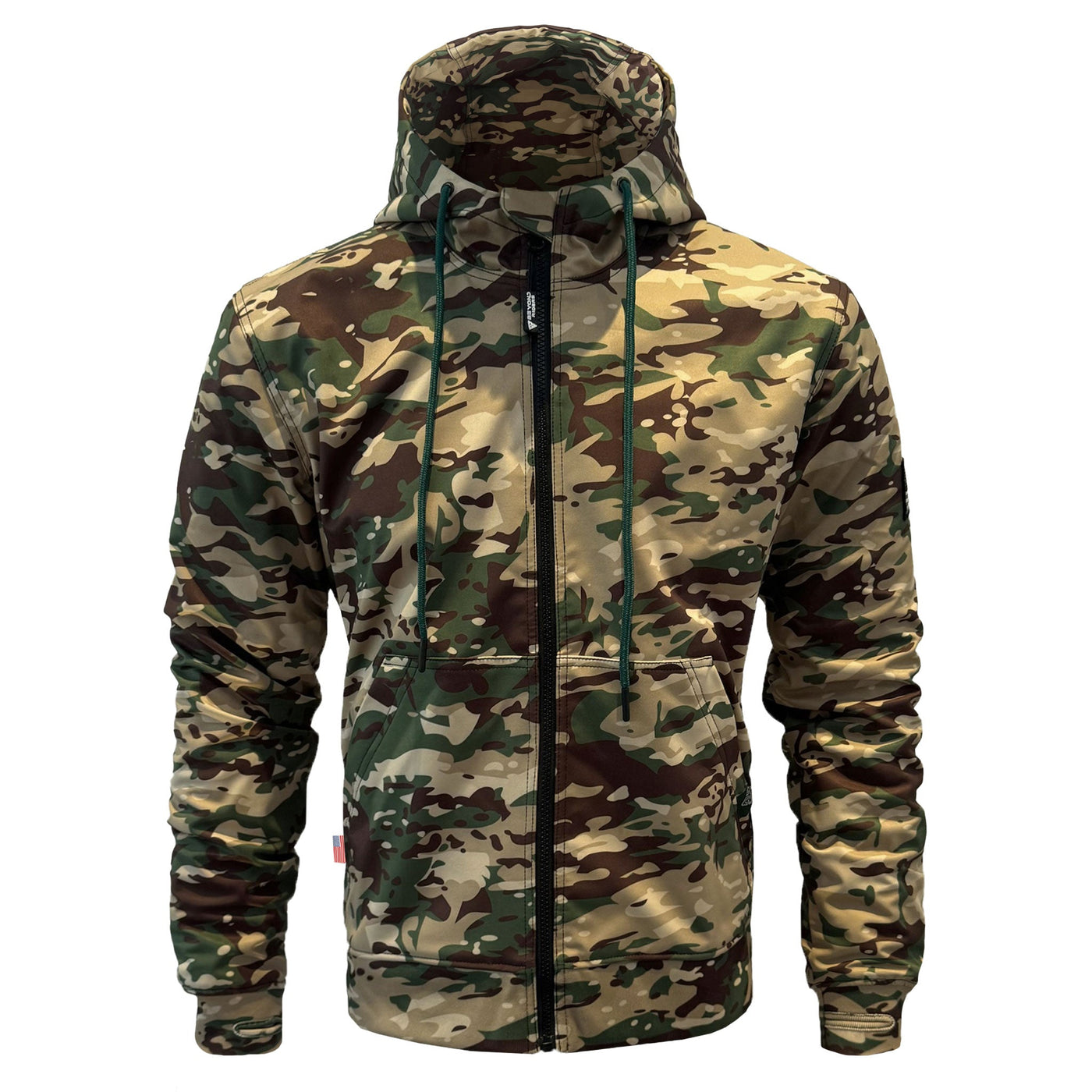 Protective SoftShell Unisex Camouflage Hoodie with Pads - “Delta Four”