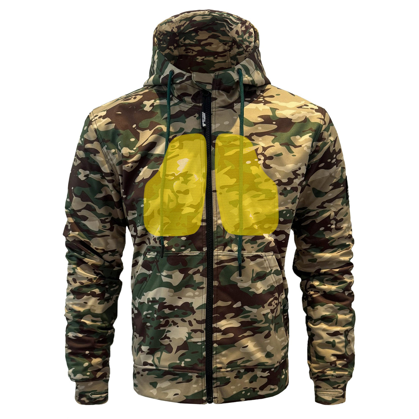 Protective SoftShell Unisex Camouflage Hoodie with Pads - “Delta Four”