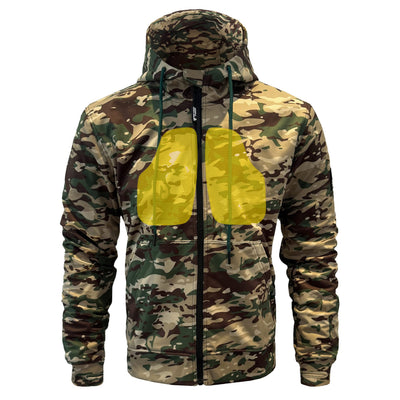 Protective SoftShell Unisex Camouflage Hoodie with Pads - “Delta Four”