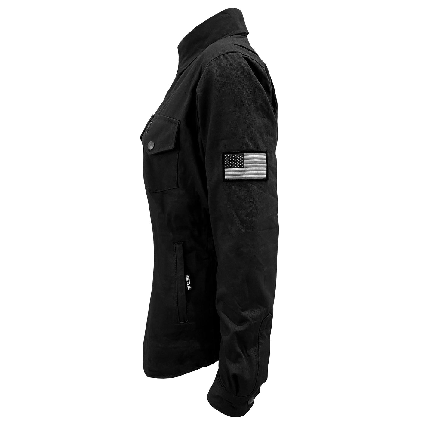 Protective Canvas Jacket with Pads for Women - Black