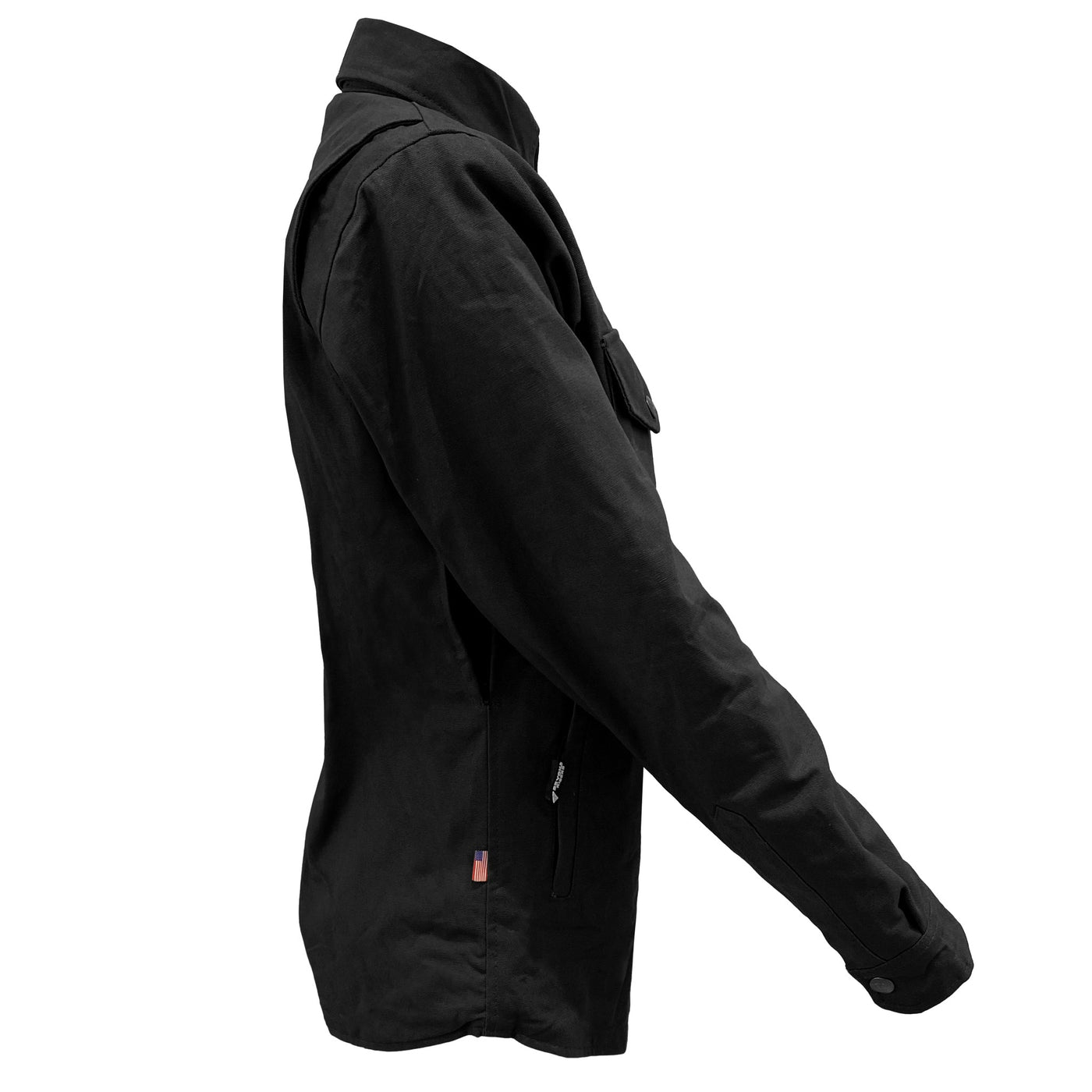 Protective Canvas Jacket with Pads for Women - Black