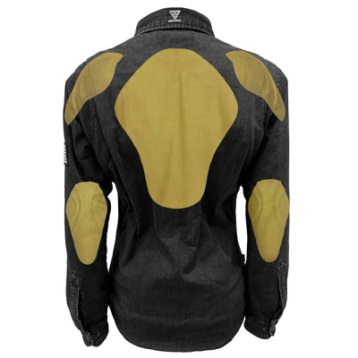 Protective Jeans Jacket with Pads for Women - Black