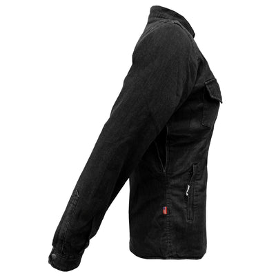Protective Jeans Jacket with Pads for Women - Black