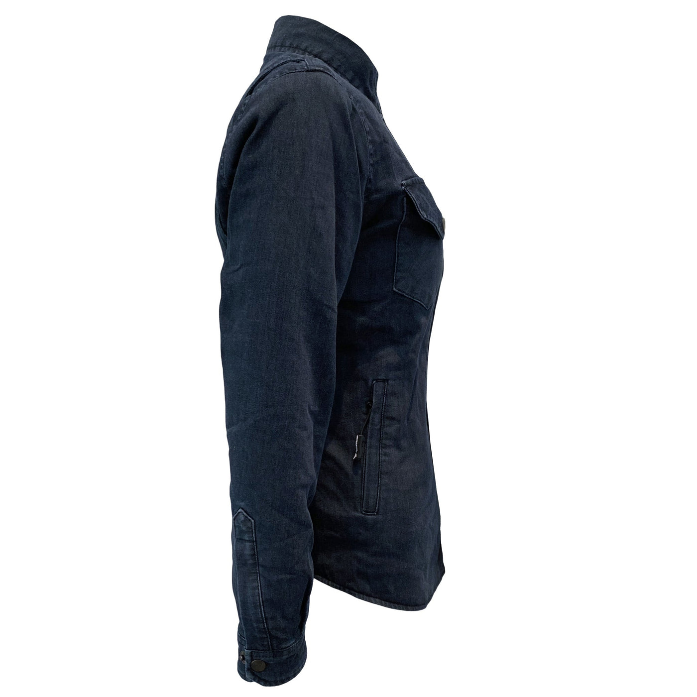 Protective Jeans Jacket with Pads for Women - Indigo Blue