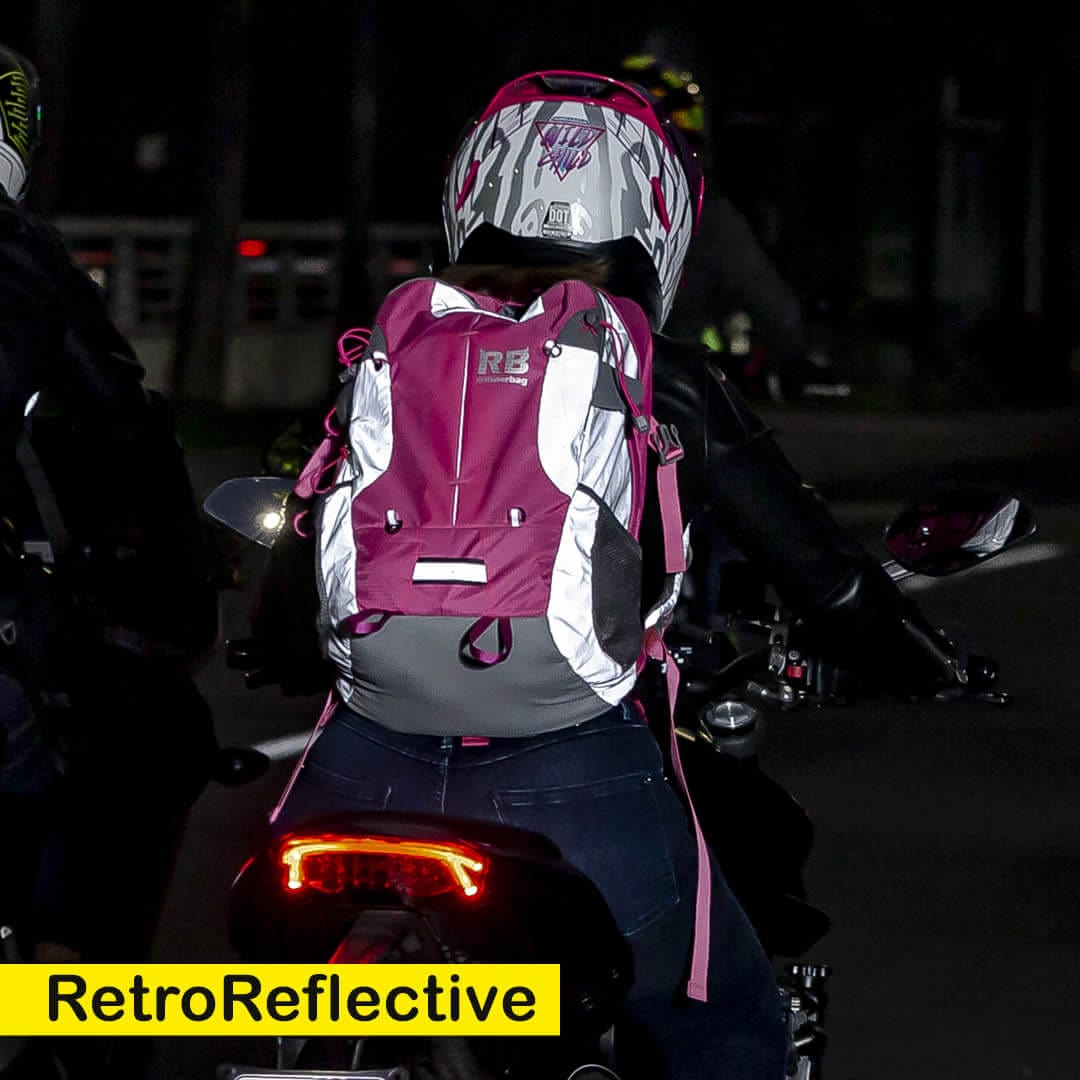 High Visibility Pink Reflective Commuter Bike Backpack |Riderbag Reflektor35