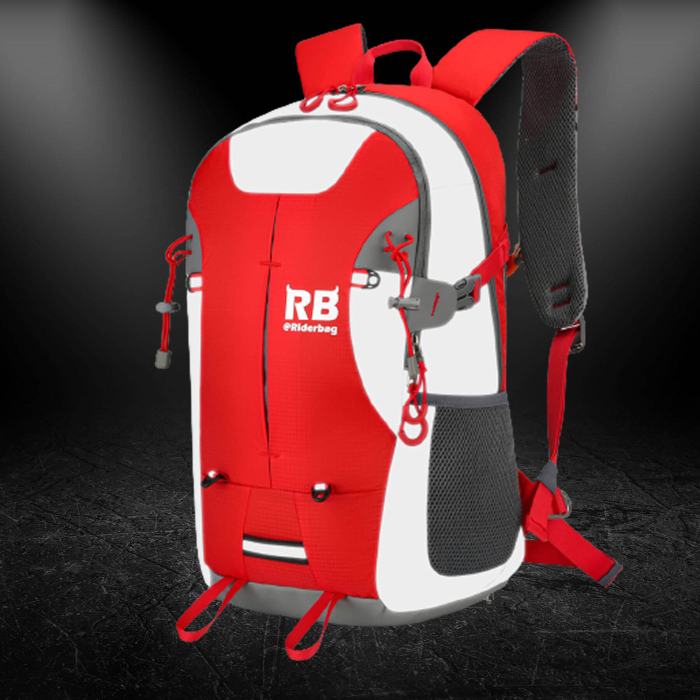 High Visibility Red Reflective Commuter Bike Backpack | Riderbag Reflektor35